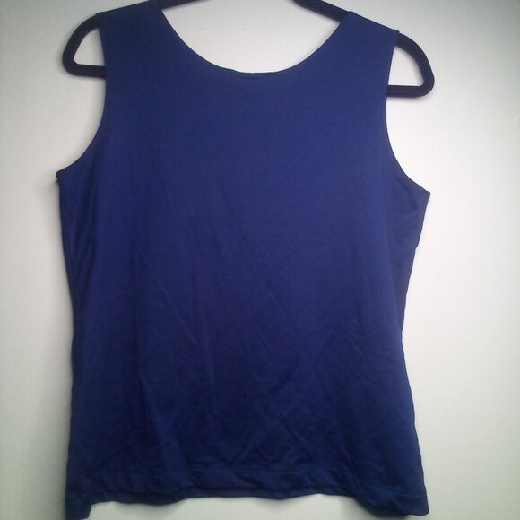 Chico's Sleeveless Shirt Tank Top 2 M Soft Stretchy Blue - Picture 3 of 14